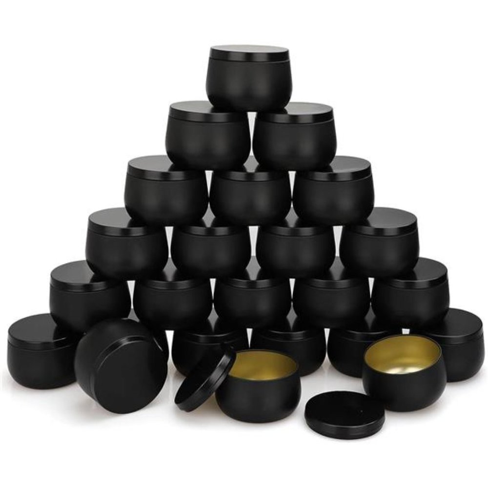 Candle Tin Cans 24 Pieces,Candle Containers Candle Jars with Lids, 8 oz